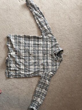 Carhartt Plaid Relaxed-Fit Flannel Shirt in Cream and Teal